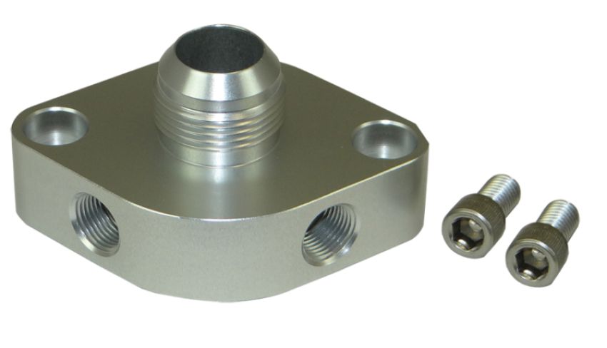 Moroso 63475 Chevrolet Big Block/Small Block Water Outlet Filler Neck -16An w/O-Ring & Two 3/8in NPT Ports