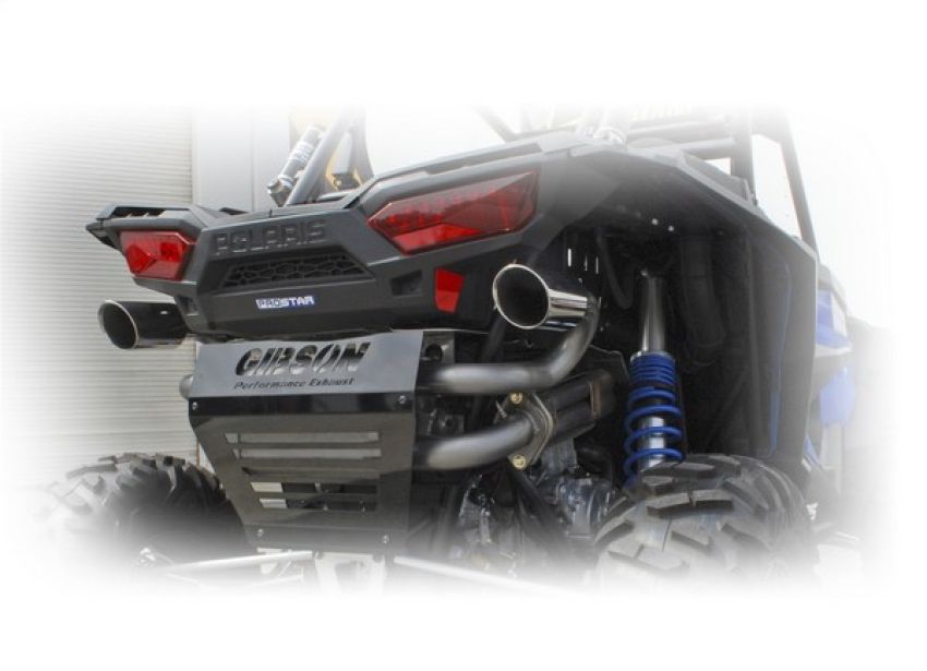 Gibson Performance Exhaust 98025 Polaris UTV Dual Exhaust; Stainless