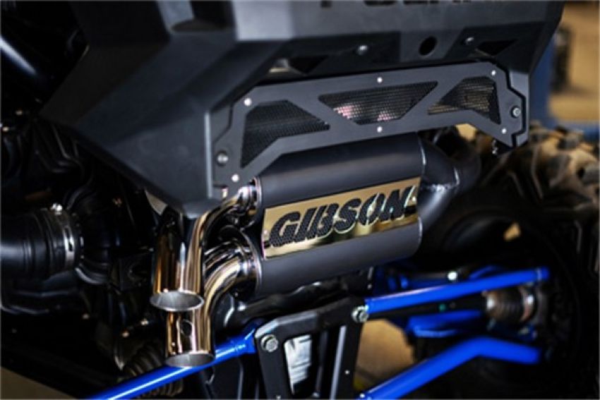 Gibson Performance Exhaust 98051 Polaris UTV Dual Side Exhaust; Black Ceramic