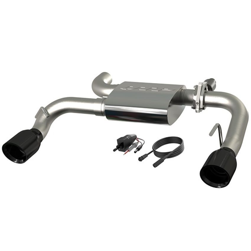 QTP 440521B 2021-2024 Ford Bronco  Screamer Axle Back Black Tips