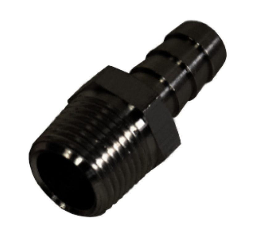 Derale 98101 Straight Hose Barb Fitting, 3/8