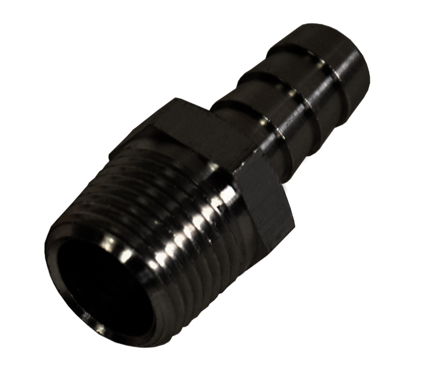 Derale 98101 Straight Hose Barb Fitting, 3/8