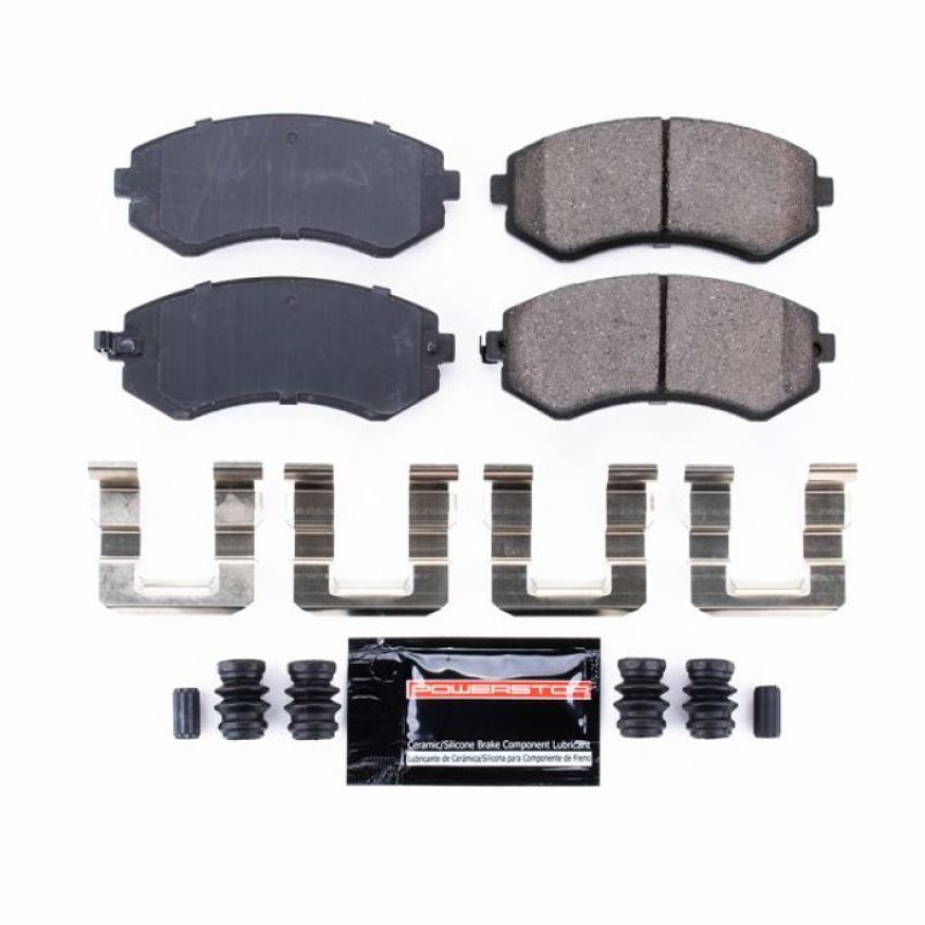 PowerStop Z23-422 PowerStop - Z23 Daily Driver Carbon-Fiber Ceramic Brake Pads with Hardware Kit