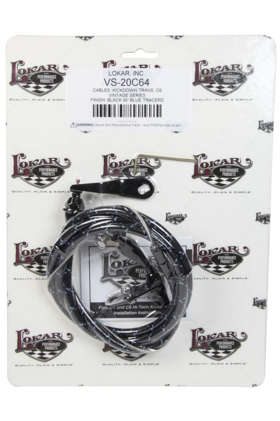 LOKAR LOKVS-20C64 Vintage Series Ford C-6 Kickdown Cable Black