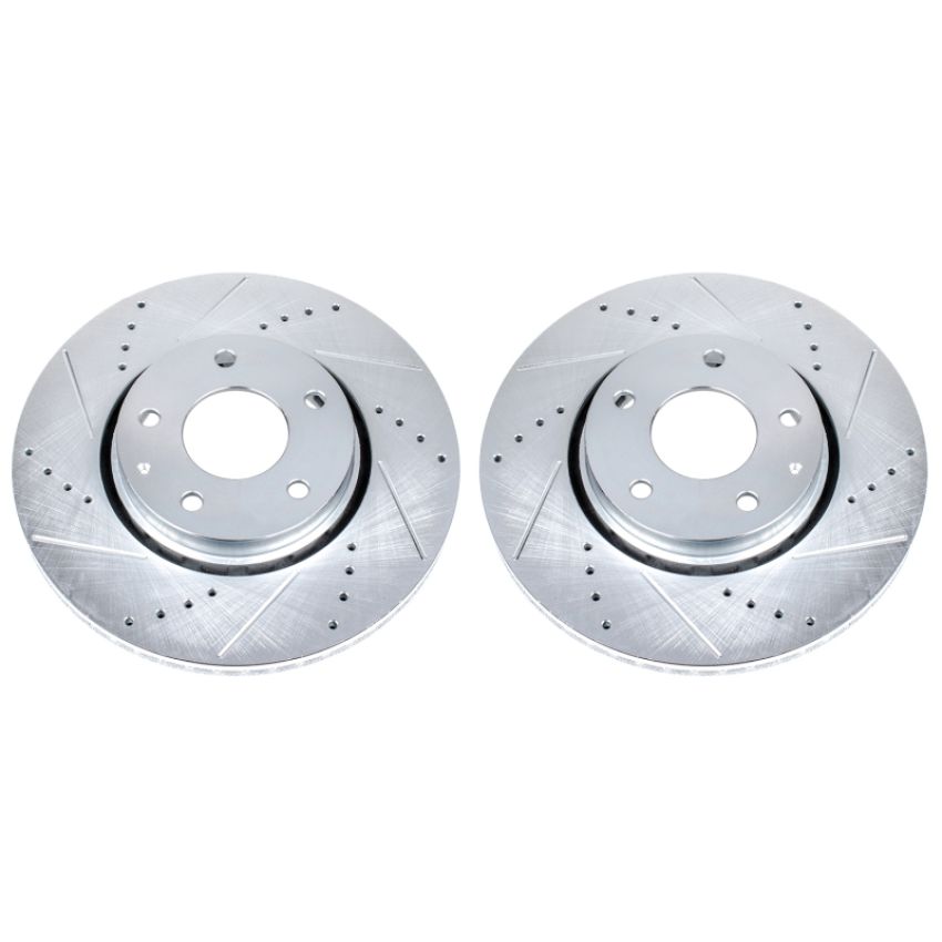 PowerStop JBR1745XPR PowerStop Evolution Performance Drilled, Slotted & Plated Brake Rotor Pair