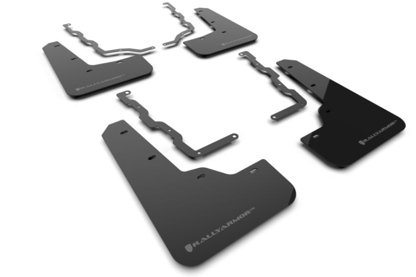 Rally Armor MF86-UR-BLK-GRY Black Mud Flap/Grey Logo