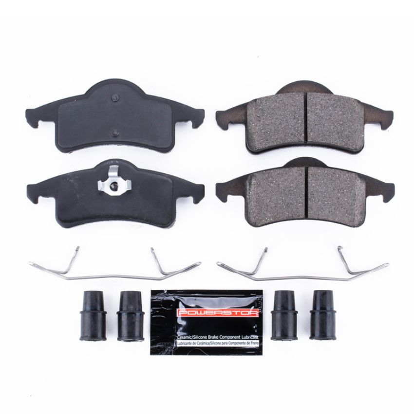 PowerStop Z23-791 PowerStop - Z23 Daily Driver Carbon-Fiber Ceramic Brake Pads with Hardware Kit