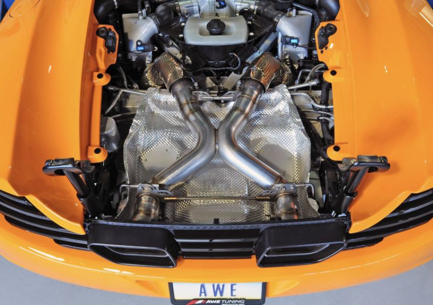 AWE Tuning 3010-32014 McLaren MP4-12C Performance Exhaust - Machined Tips