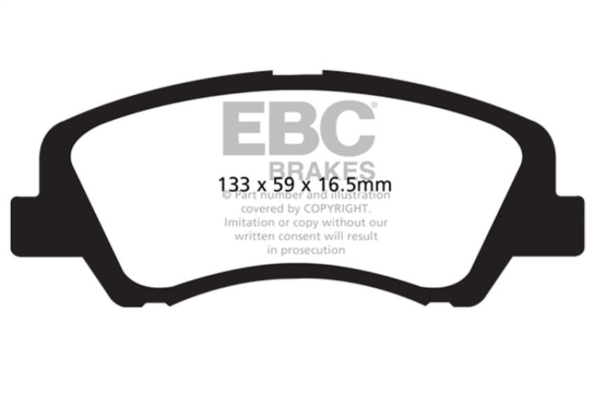 EBC Brakes UD1593 Ultimax OEM Replacement Brake Pads