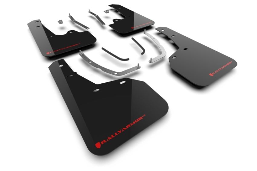 Rally Armor MF125-UR-BLK-RD Black Mud Flap/Red Logo
