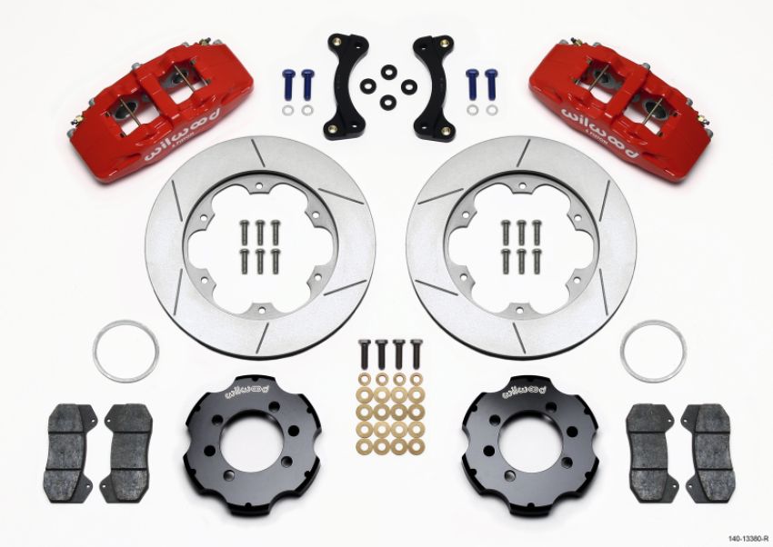 Wilwood 140-13380-R Dynapro 6 Front Hat Kit 11.00in GT Rotor Red 95-05 Miata