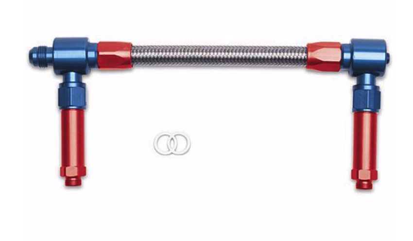 Russell 641150 Performance -8 AN to -8 AN ProFlex Holley 4150 Dual Inlet Carb Kit (Red/Blue)