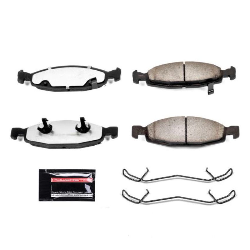 PowerStop Z36-790 PowerStop - Z36 Truck and SUV Carbon-Fiber Ceramic Brake Pads with Hardware Kit
