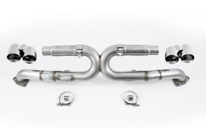 AWE Tuning 3015-32044 991 Carrera Performance Exhaust - Chrome Silver Tips