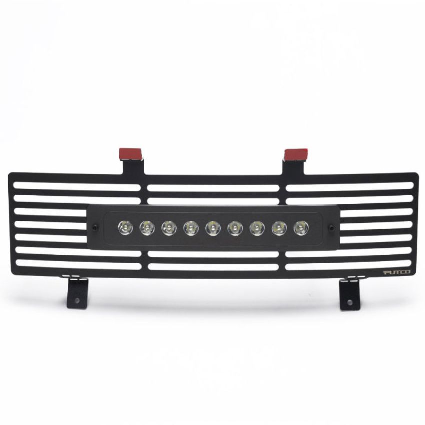 Putco 87165L 11-16 Ford SuperDuty - SS Black Bar Design w/ 10in Luminix Light Bar Bumper Grille Inserts