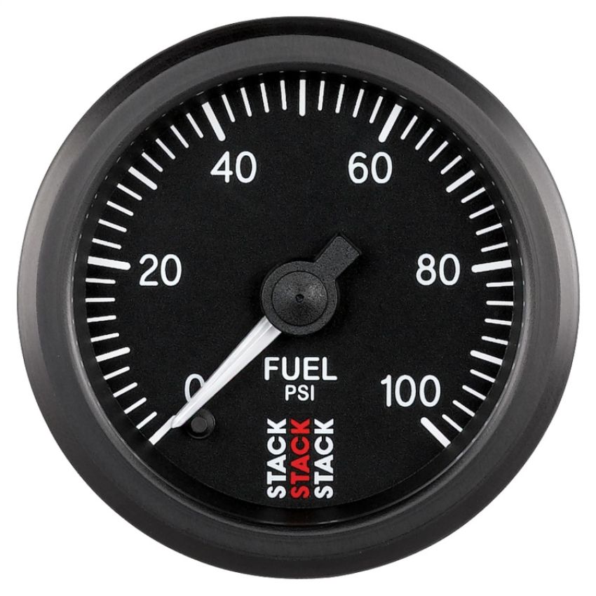 AutoMeter ST3306 Stack 52mm 0-100 PSI 1/8in NPTF Male Pro Stepper Motor Fuel Pressure Gauge - Black