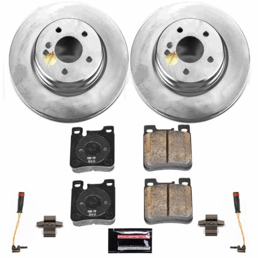 PowerStop CRK6226 Genuine Geomet Coated Rotor and Carbon-Fiber Ceramic Brake Pad Kit