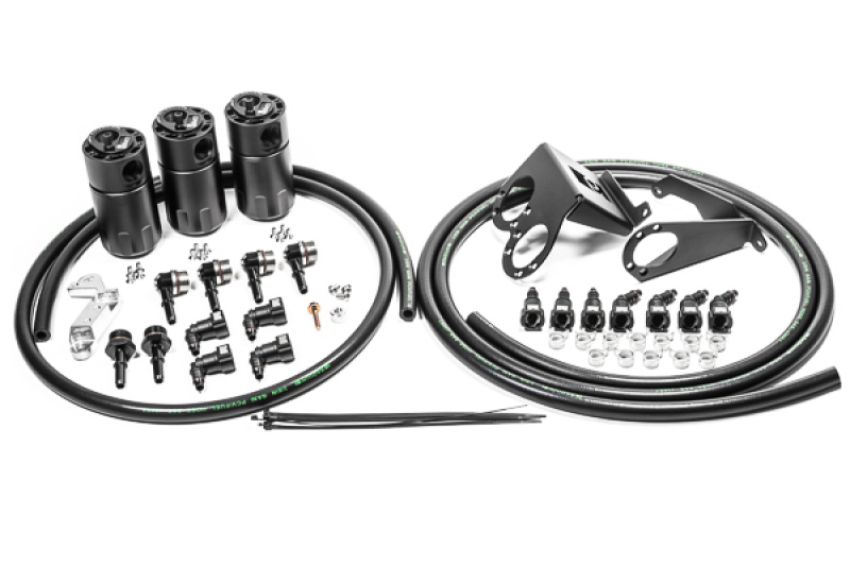 Radium Engineering 20-0987-FL TRIPLE CATCH CAN KIT, 14-19 CORVETTE LT1, FLUID LOCK