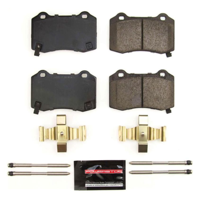 PowerStop Z23-1053B PowerStop - Z23 Daily Driver Carbon-Fiber Ceramic Brake Pads with Hardware Kit