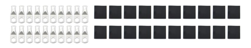 QUICKCAR RACING PRODUCTS QRP57-550-20 Ring Terminal 3/8in 2 Ga w/Heat Shrink 20pk