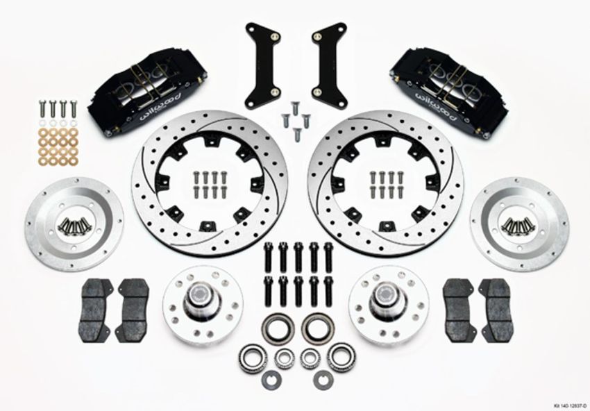 Wilwood 140-12837-D Dynapro 6 Front Hub Kit 12.19in Drilled 79-87 GM G Body