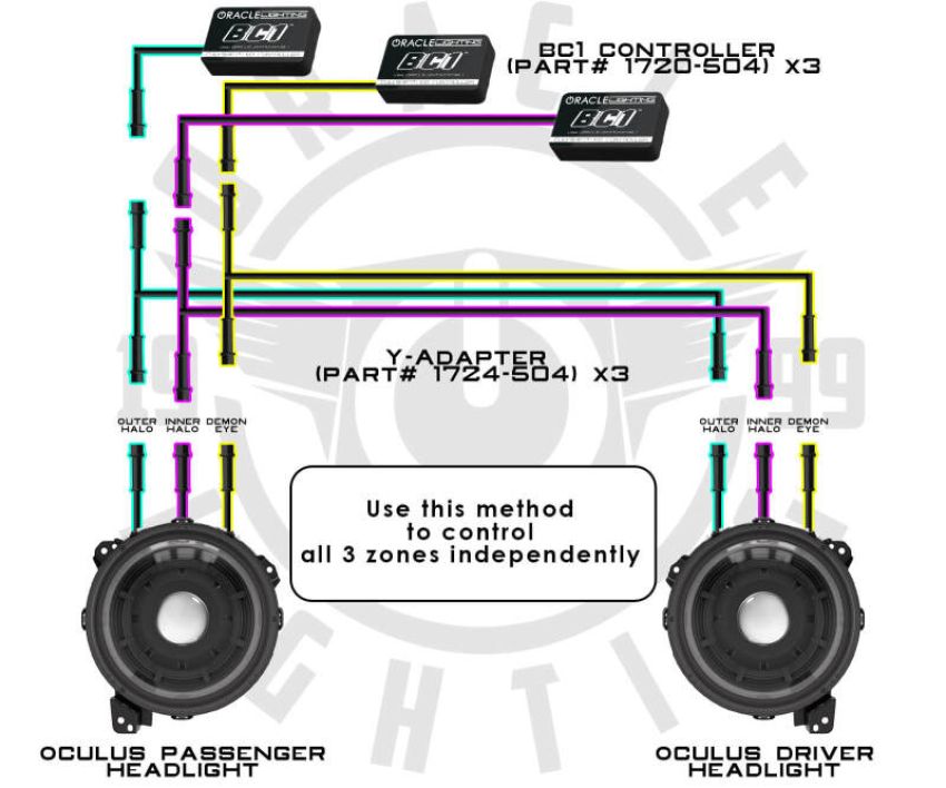 Oracle Lighting 1724-504 ORACLE Lighting 4 Pin Y-Adapter ColorSHIFT Extension Cable (Single)