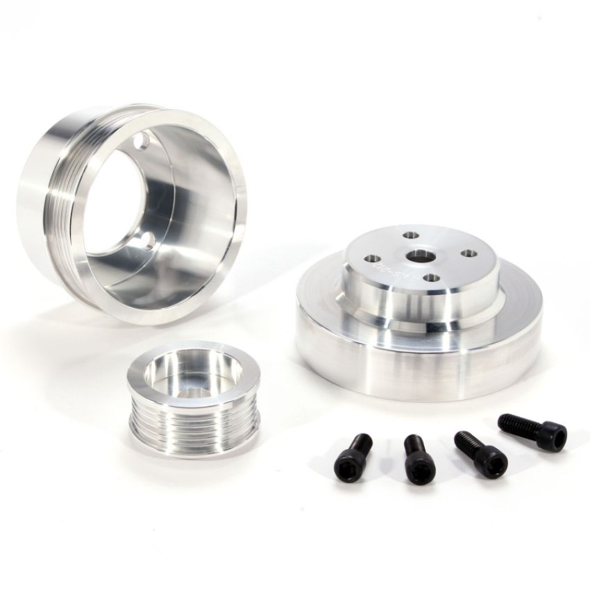 BBK Performance Parts 1553 1979-1993 MUSTANG 5.0 3 PC UNDER DRIVE PULLEY KIT BILLET ALUMINUM