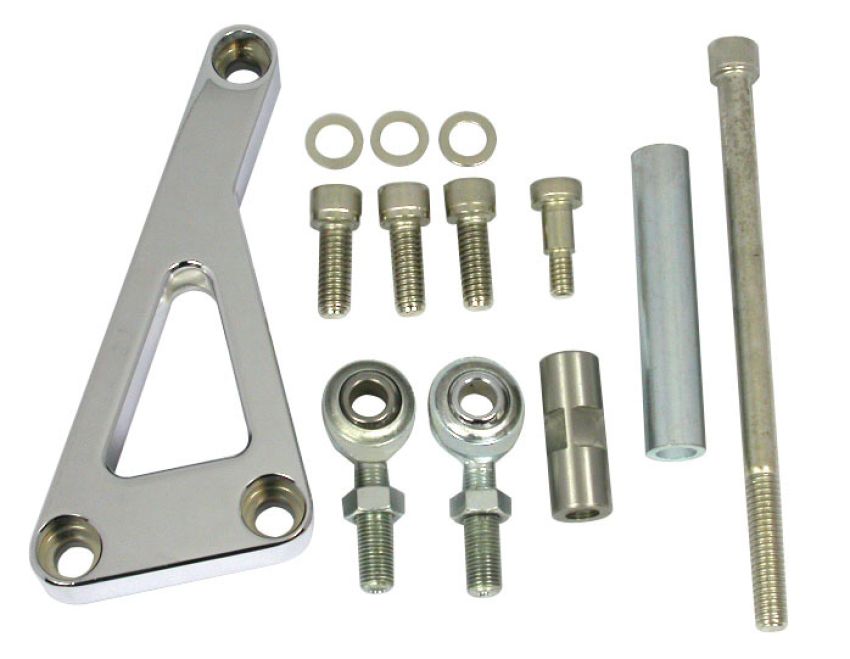 RACING POWER CO-PACKAGED RPCR6402 Chrome Alum SB Chevy Alternator Bracket Lwp