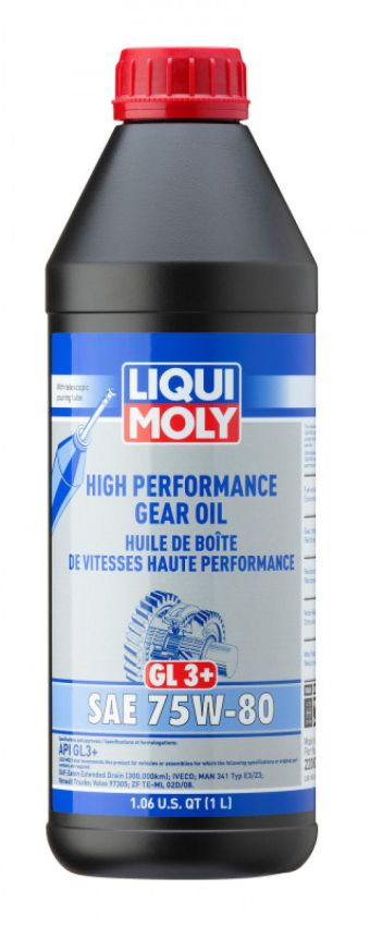LIQUI MOLY 22080 Hochleistungs-Getriebel (GL3+) SAE 75W-80