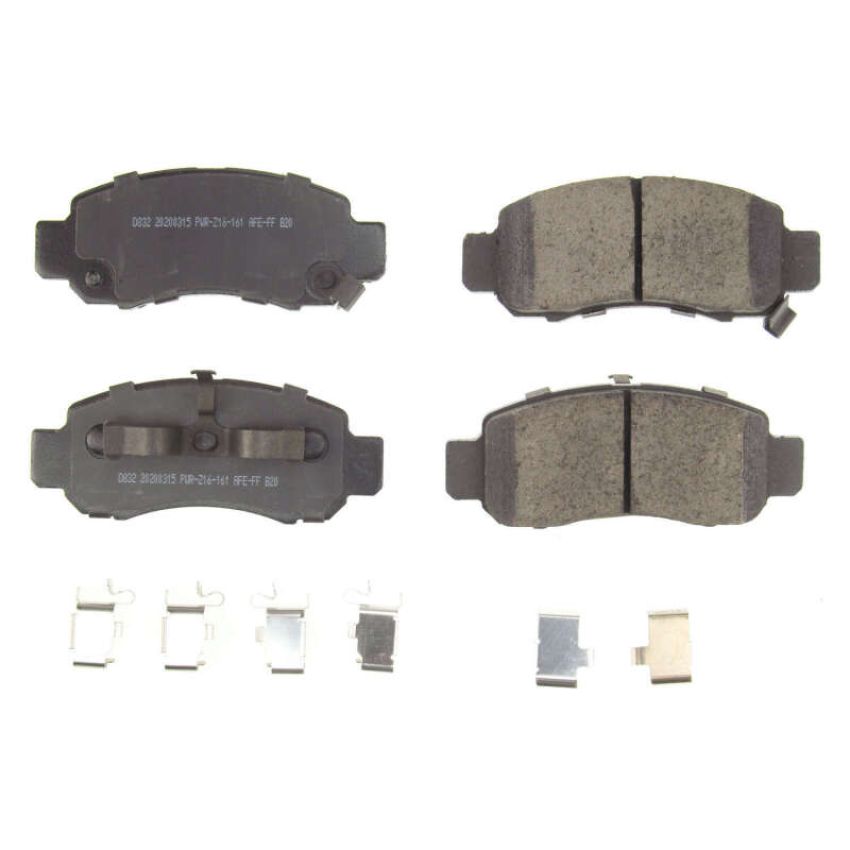 PowerStop 17-832 PowerStop - Z17 Low-Dust Ceramic Brake Pads with Hardware