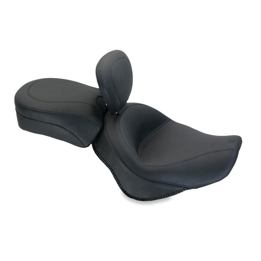 Mustang Motorcycle 79824 Mustang 10-18 Triumph Thunderbird, Storm Touring 2PC Seat w/Driver Backrest - Black