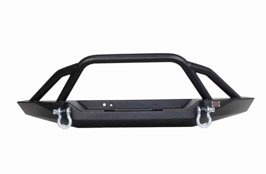 Fishbone Offroad FB22060 Cherokee XJ Front Winch Bumper W/Grille Guard Bullhead Steel - Blk Txtrd Pwdrcoat