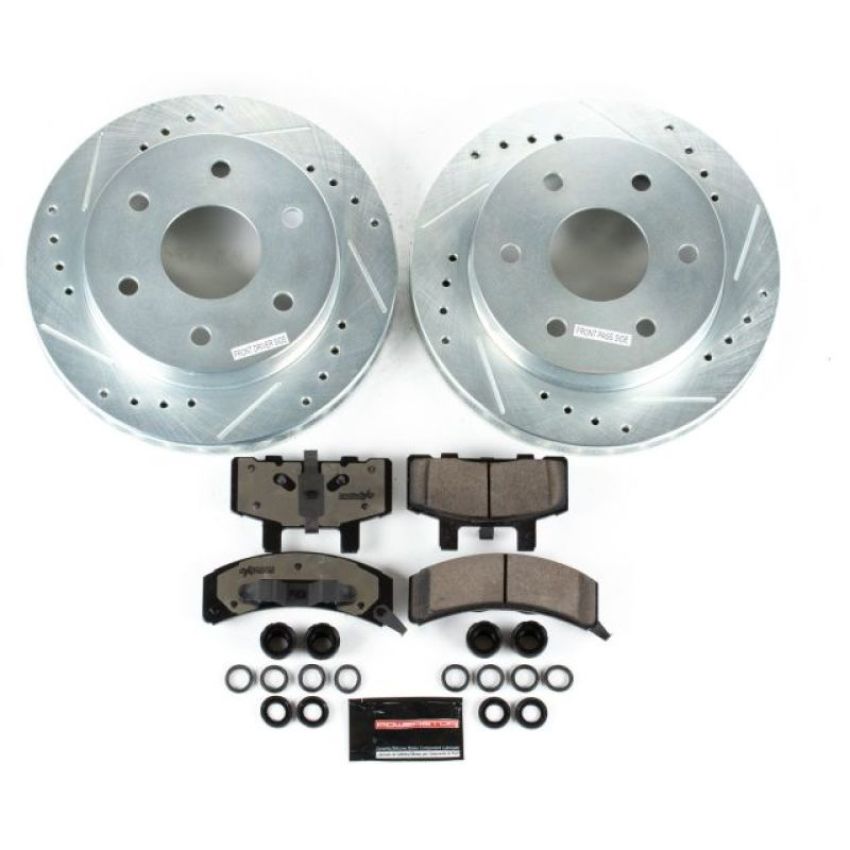 PowerStop K1970-36 Z36 Truck and SUV Carbon-Fiber Ceramic Brake Pad and Drilled & Slotted Rotor Kit