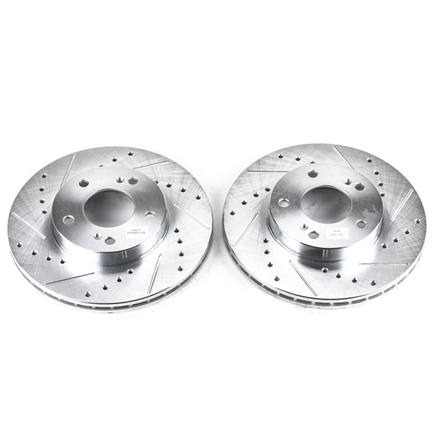 PowerStop JBR505XPR PowerStop Evolution Performance Drilled, Slotted & Plated Brake Rotor Pair