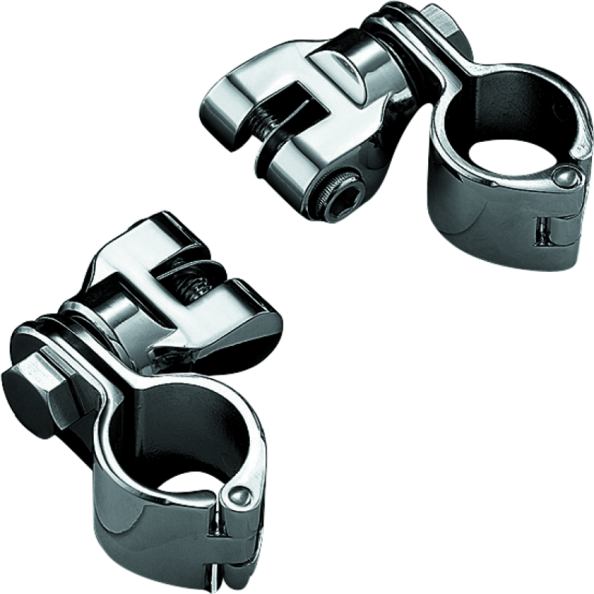 Kuryakyn 7944 Peg Mounts With 1-1/4in Magnum Quick Clamps Chrome (Pair)