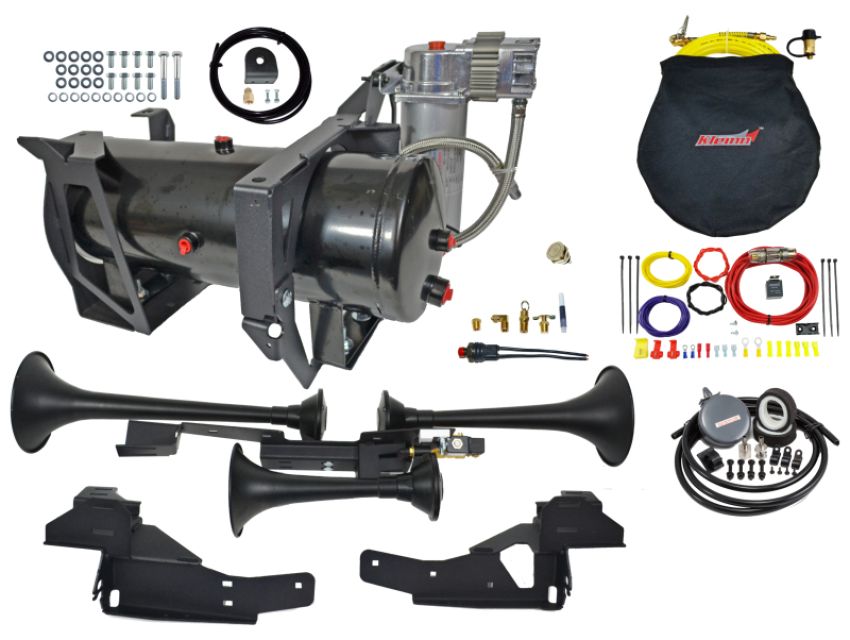Kleinn Air Horns GMHD-734 Kleinn 07-19 Chevrolet Silverado 2500 HD/ 3500 HD Onboard Air System w/ Model 730 Horns