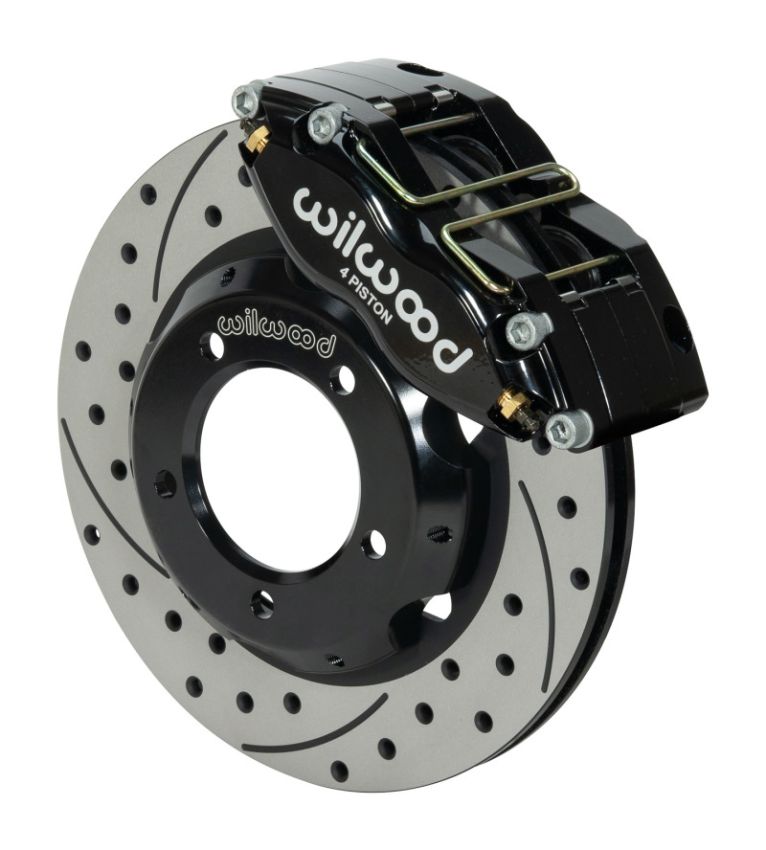 Wilwood 140-15395-D Dynapro Radial Front Kit 11in Drilled & Slotted Black 61-67 Jaguar XKE w/ Lines
