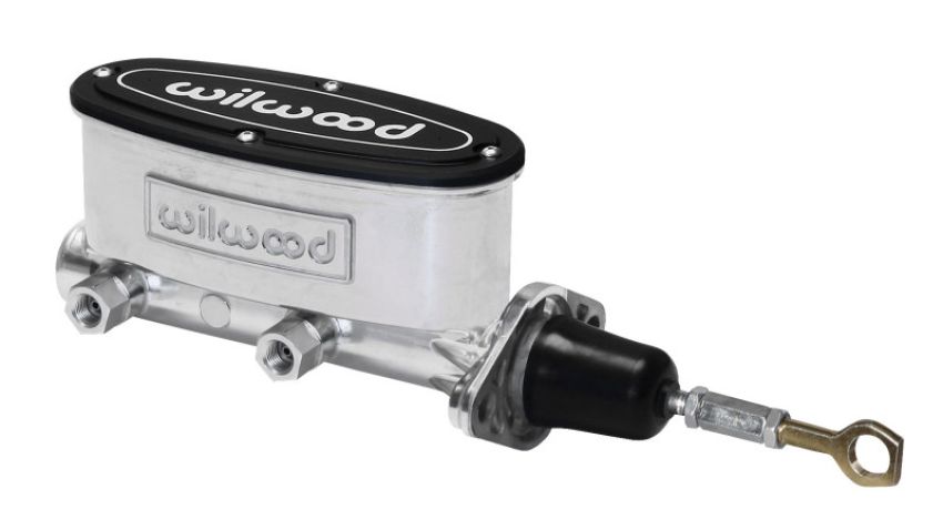 Wilwood 260-12900-P High Volume Tandem M/C - 7/8in Bore Ball Burnished-W/Pushrod - Early Mustang