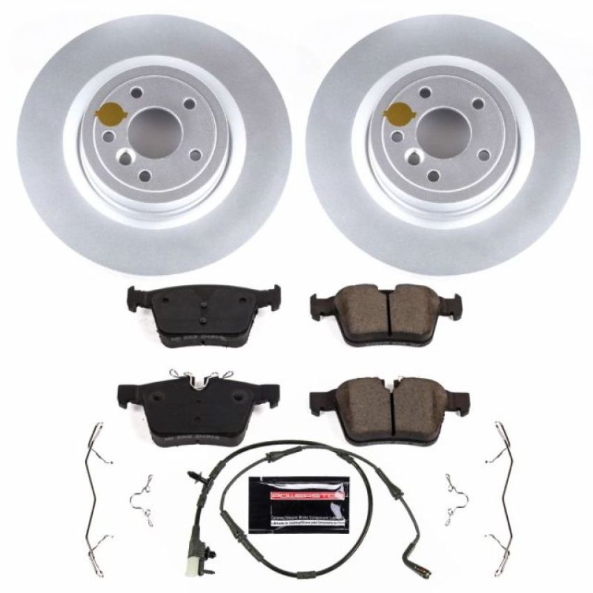 PowerStop CRK7733 Genuine Geomet Coated Rotor and Carbon-Fiber Ceramic Brake Pad Kit