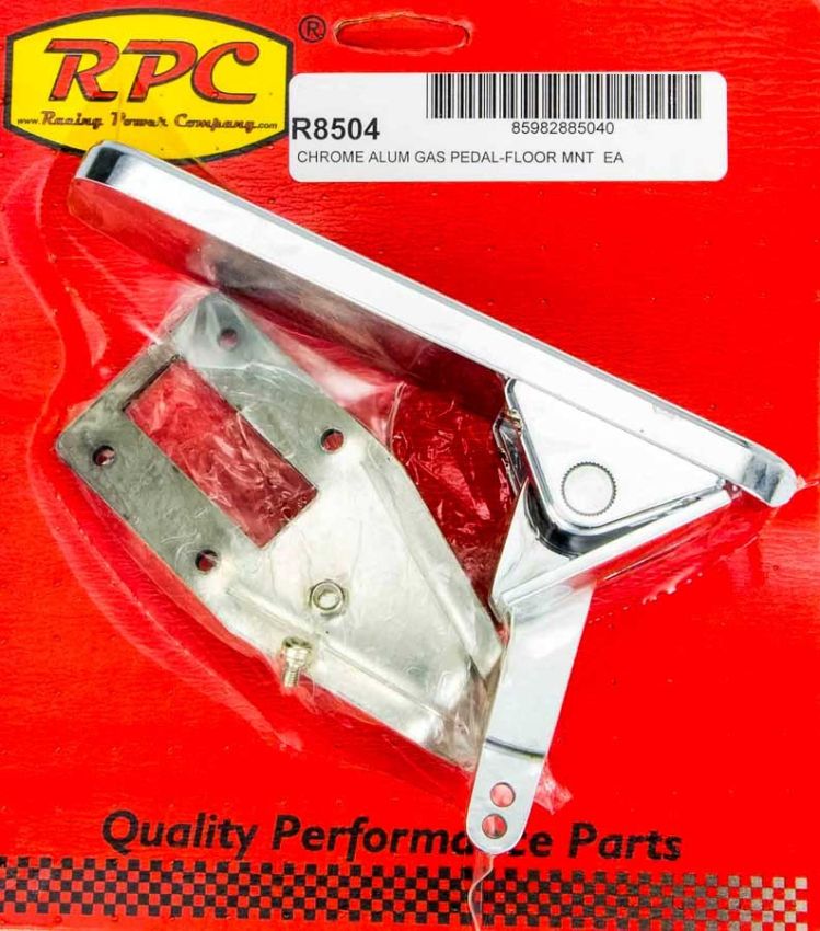 RACING POWER CO-PACKAGED RPCR8504 Floor Mount Gas Pedal Chrome