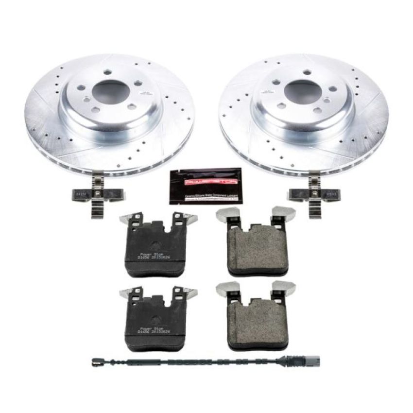 PowerStop K6672 Z23 Daily Driver Carbon-Fiber Ceramic Brake Pad and Drilled & Slotted Rotor Kit