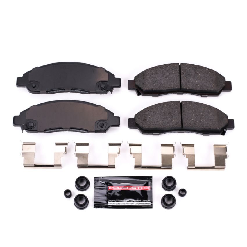 PowerStop Z23-1039 PowerStop - Z23 Daily Driver Carbon-Fiber Ceramic Brake Pads with Hardware Kit