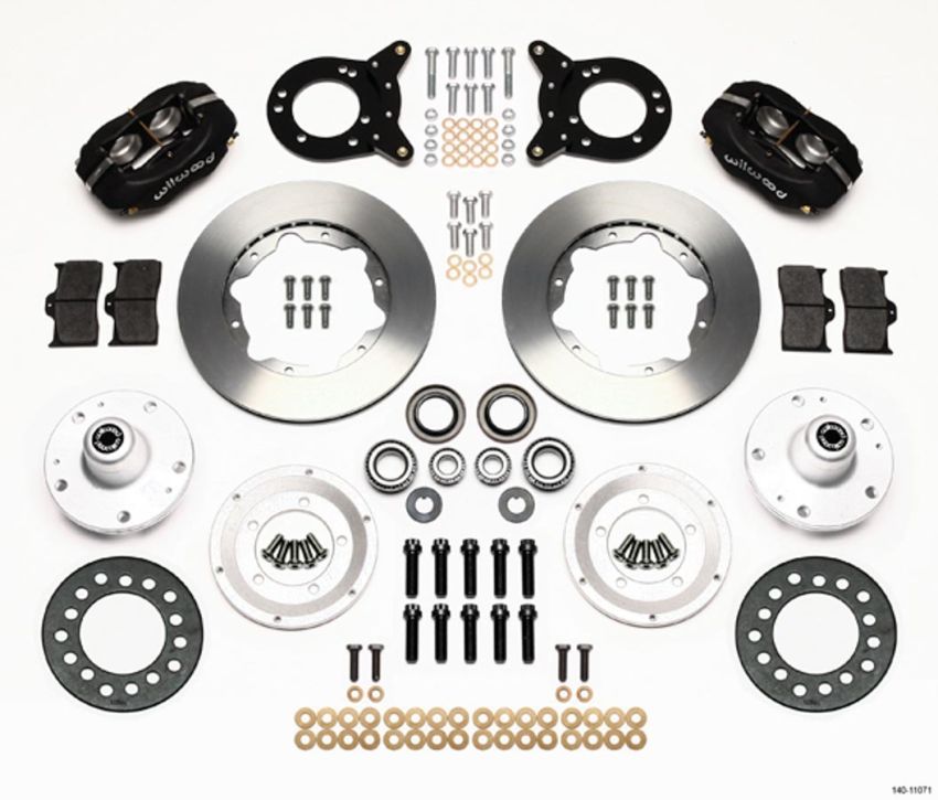 Wilwood 140-11071 Forged Dynalite Front Kit 11.00in 1965-1969 Mustang Disc & Drum Spindle