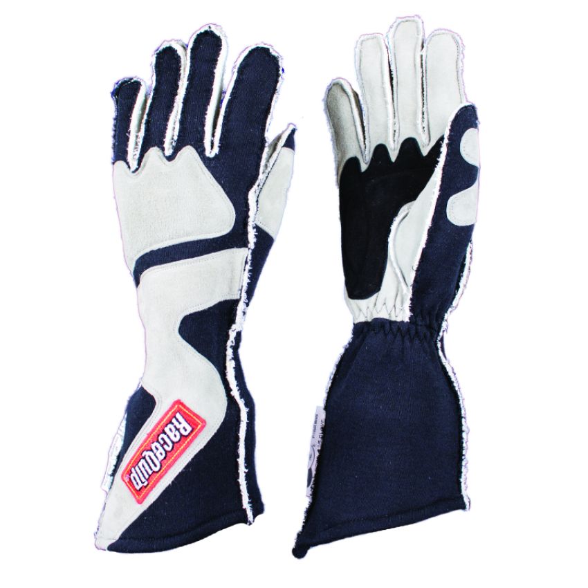 Racequip 359603 SFI-5 Gray/Black Medium Outseam Angle Cut Glove