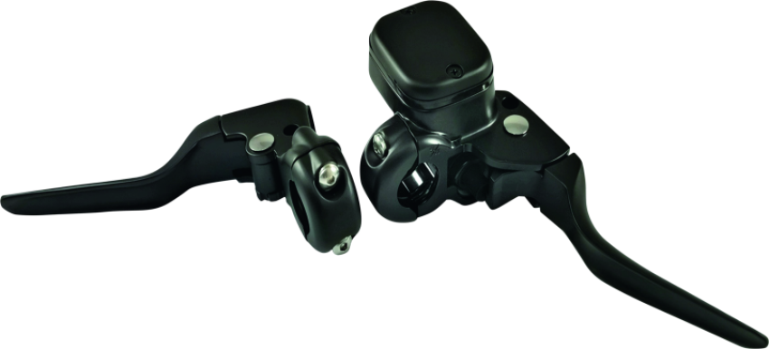 Bikers Choice 482708 Black 11/16 Bore Custom Handlebar Control Kit 1 Inch Bar Cable Clutch No Switches