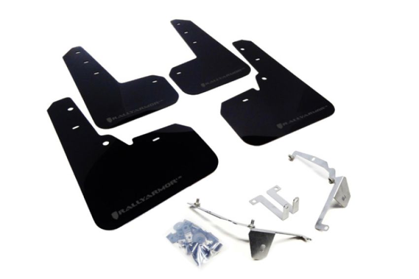 Rally Armor MF26-UR-BLK/GRY Black Mud Flap/Grey Logo