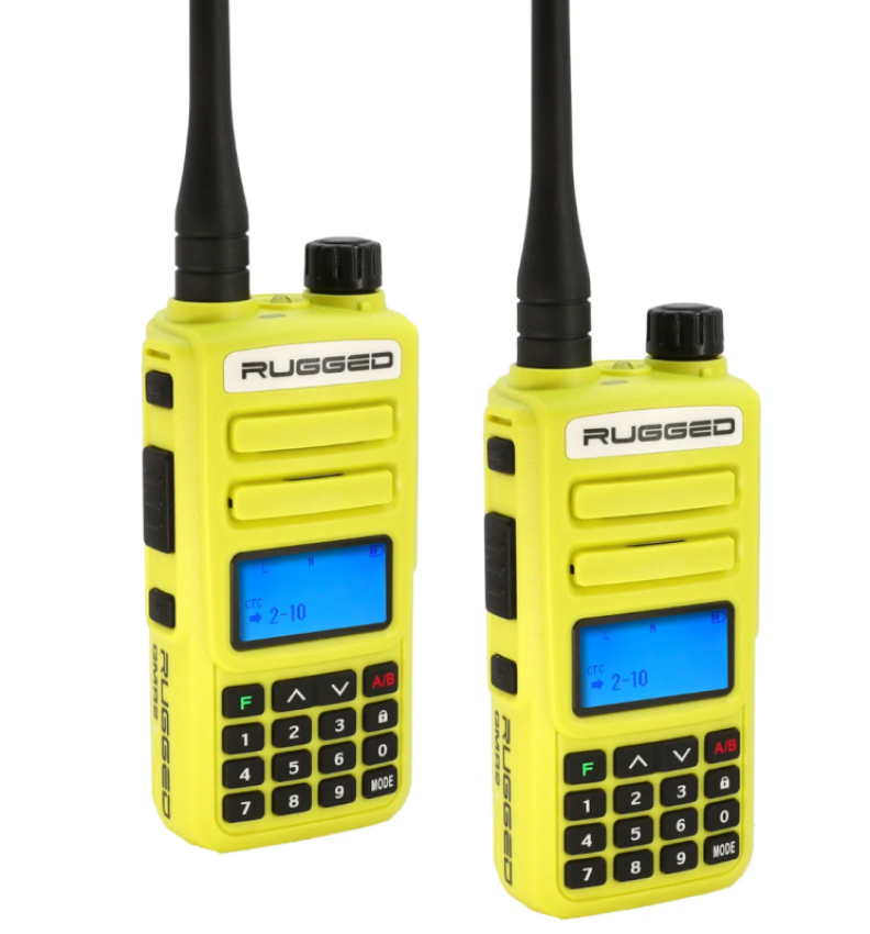 Rugged Radios GMR2-PLUS-2-PACK-HV 2 PACK - Rugged GMR2 PLUS - GMRS / FRS Two Way Handheld Radios Safety Yellow