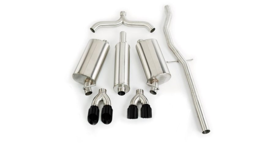CORSA Performance 14150BLK Corsa 98-03 Cadillac Seville 4.6L 2.5in Cat-Back Dual Rear w Twin 35in Black Pro-Series Tips
