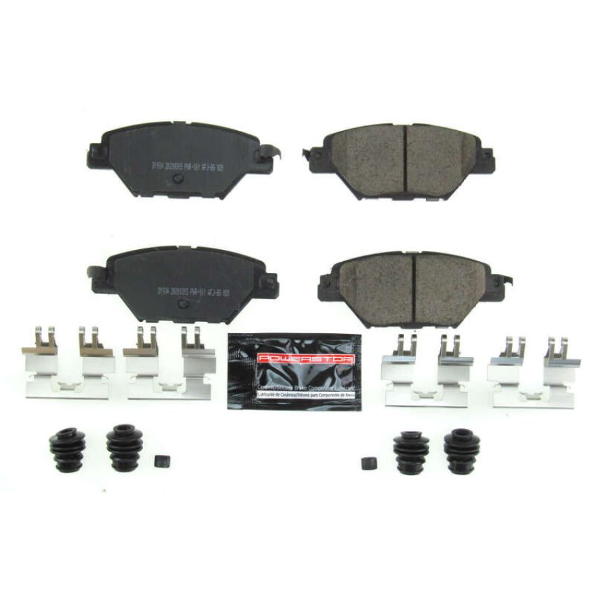 PowerStop Z23-1934 PowerStop - Z23 Daily Driver Carbon-Fiber Ceramic Brake Pads with Hardware Kit