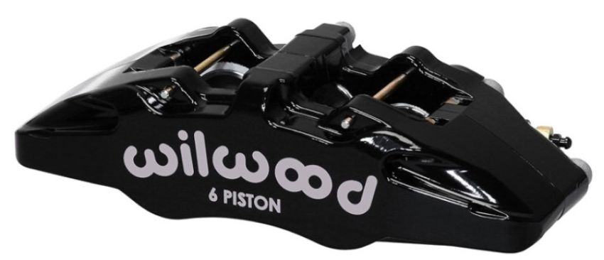 Wilwood 120-13428-BK Caliper-Forged Dynapro 6 5.25in Mount-R/H 1.62/1.38in/1.38in Pistons .81in Disc